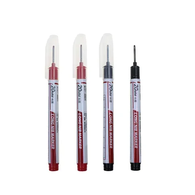 BECOL Multi-Purpose Woodworking Marker Pen 20mm Deep Hole Long Nib Waterproof Permanent Marker Pen for Carpenter Use