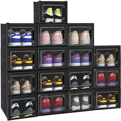 Allstar Durable PP Foldable Clear/Black/Beige Shoe Storage Cabinet for Living Room & Bathroom with 40KGS Capacity