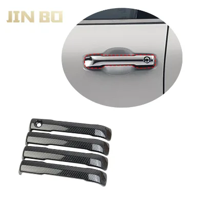 For Toyota tundra  2022 Car Exterior Decoration Carbon Fiber Door Handle Exterior Cover Trims Accessories