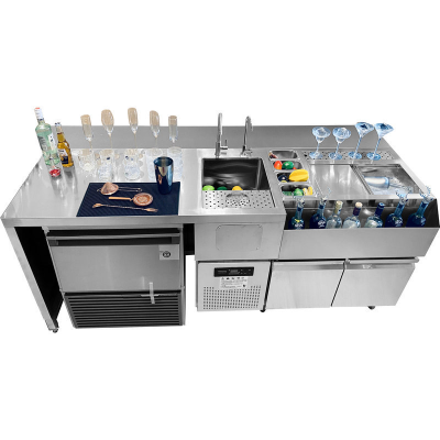 CHEFS bar Design Cocktail bar Work Station with Refrigeration Custmization Cocktail Counter Counter