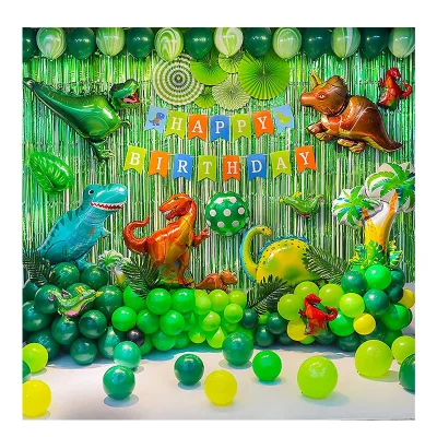 Paper Fan Curtains Pump Perfect Dinosaur Themed Party Favors Include Dinosaurs Balloons Dinosaur Birthday Party Decoration Set