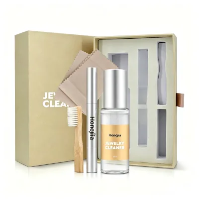 Custom logo Jewelry Cleaning Kit Private Label 30ml Natural Jewelry Care Cleaner Cleaning Liquid for Precious Jewelry Diamonds