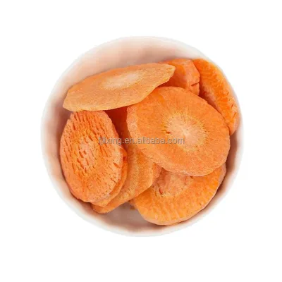 Manufacturer China Custom Freeze-Dried Soft Carrot Slices Snacks/Cooking Ingredients Fruit Vegetable Ingredients Bags Bulk
