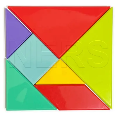 NERS Educational Tools Non-toxic Plastic 7 Geometric Shapes Set of 30 Tangrams
