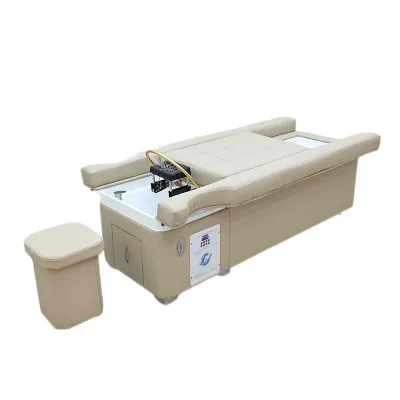 Electric Adjustable Massage Table for Hair Salons & Beauty Spas with Integrated Water Circulation Head & Foot Therapy Spa Bed