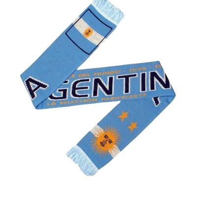 Bulk Acrylic Custom Design Scarf Double Ply Jacquard Logo Knit Custom Acrylic Team Scarf