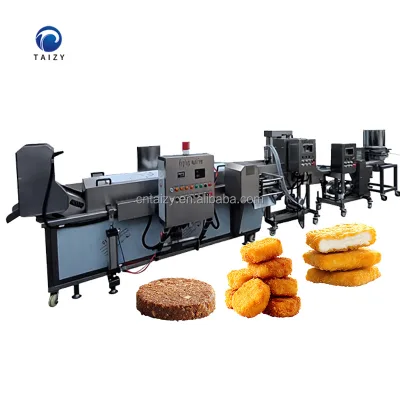 Hamburger Patty Making Machine Chicken Cutlet Breadcrumbs Coating Machine