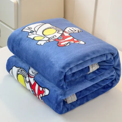 2025 New Winter Woven Cartoon Milk Velvet Double-Sided Printed Eco-Friendly Children's Blanket