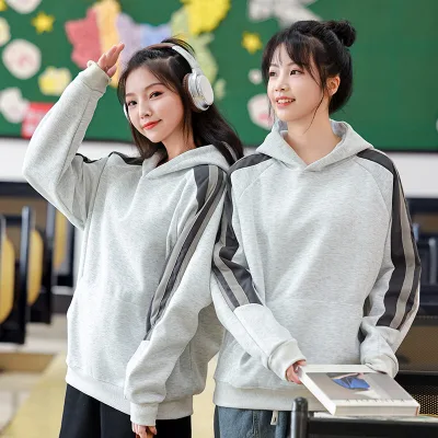Casual Color-Block Hooded Pullover Sweatshirt for Men Women 3D Print Puff Washed Techniques Embroidered Logo Custom Spring