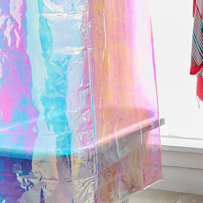 Colorful Shower Curtains Bathroom Plastic Decorative PEVA EVA Iridescent Rainbow Shower Curtain Liner