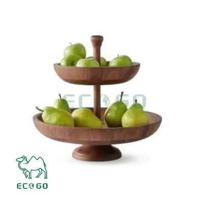 Hot Selling Design Bamboo Wood Serving Cake Stand New Design Party Decoration Cake Display Stand