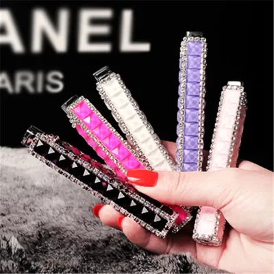 Handmade High-end Luxury Metal Rhinestone Cigarette Lighter Compact Portable Windproof Butane Fuel Lighter Gift for Women