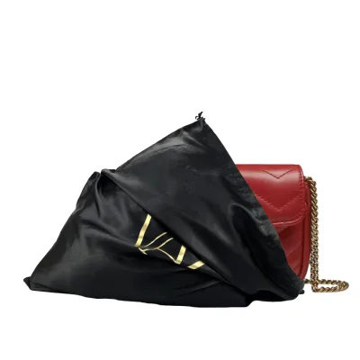 Wholesale Shunfa Custom High Quality Black Satin Dust Bags for Clothes with Screen Printed Big Pouch Drawstring Closure