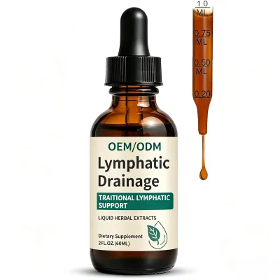 Lymphatic Drainage Drops OEM Herbal Supplement with Burdock Echinacea Elderberry GMP Manufacturer Custom Lymphatic Cleanse Drops