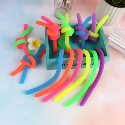 TPR Silicone Fidget Noodles Sensory Toy for 5 to 7 Years Old Big Stretch Stress Relief