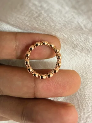 Bubble Diamond Ring 14k/18k Yellow Solid Gold Lab Grown Diamond Cute Design for Women Band Ring Daily Party Jewelry High Quality