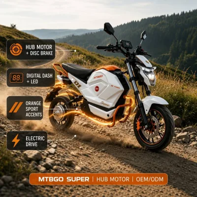 MTBGO Heavy Load Bearing Electric Tricycle Conversion Kit or 2 Wheel E-Moto for Last Mile Delivery Solutions