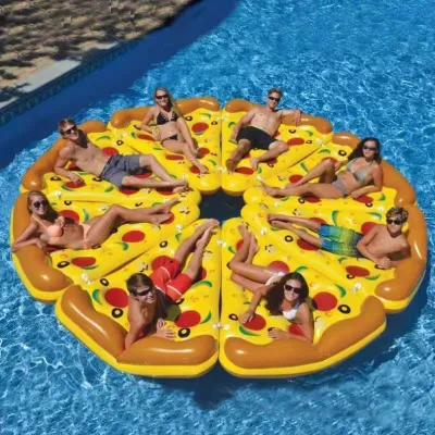 Premium Pizza-Shaped Pool Float Durable Inflatable Water Toy for Adults & Kids Pool Lake and Summer Fun