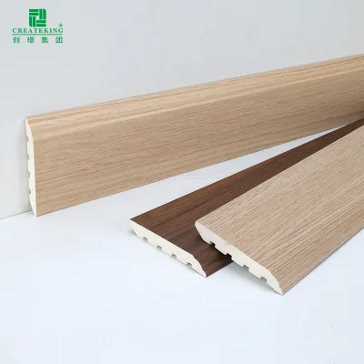 CREATEKING WPK8012 Modern WPC Baseboard Waterproof Skirting for Villa & Hotel Use Easy Installation