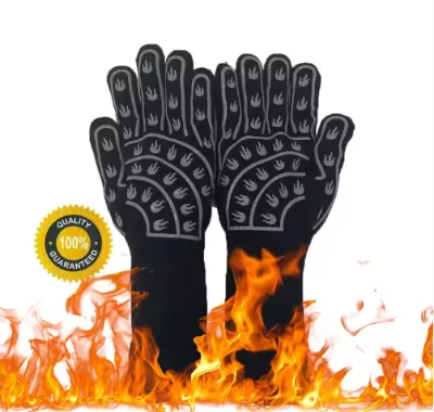 Extreme Heat Resistant Long Cuff Gloves for Cooking Baking Barbecue Heat Resistant Oven Mitts BBQ Grill Cooking Silicone Gloves