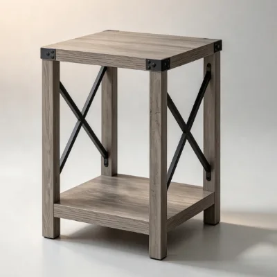 Living Room Industrial Design Portable Lift Side Table with Storage Wholesale Simple Home Furniture