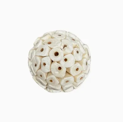 Natural Plant Stem Ball Chew Toy for Parrots Soft Sola Ball Beak Forage Toys for Cockatiel Conure Budgie Parakeets