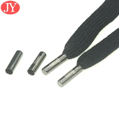 Custom logo Aglet Replacement Metal Gun Laser logo 16mm Aglet for Shoelace Metal Aglet for Shoe Lace