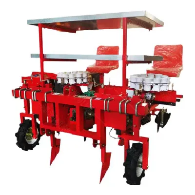 Tractor Self Walking Vegetable Seeding Transplanter Cabbage Onion Tomato Chilli Transplanter Machine