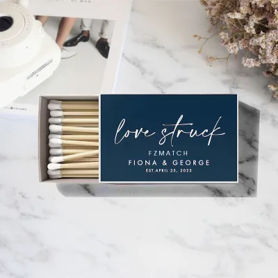 Long Slide Out Matchbox Empty Match Boxes Small Paper Box White Safety Black Matches Custom Black Matches Box
