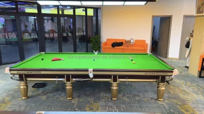 Wholesale Price Customizable Competition Professional 12ft Snooker Tables Premium Marble Slate Solid Wood Cushion Snooker Table