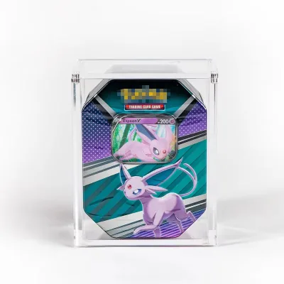 Jinda Modern Portable Detachable Acrylic Case Display for Pokmon Tin Regular Booster Pack Acrylic Protector Case