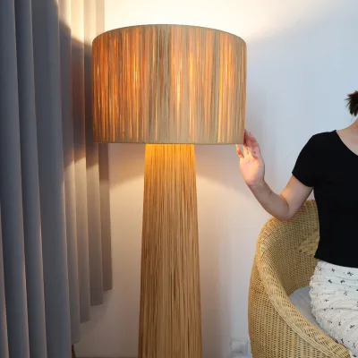 Artistic Wabi - Sabi Style Japanese Retro Tea Room, Living Room, Bedroom Bedside Iron Art Style Study Floor Lamp.