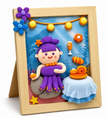 Educational Craft Bulk Supply Multi-country Full Collection European Geography Clay Frame Art