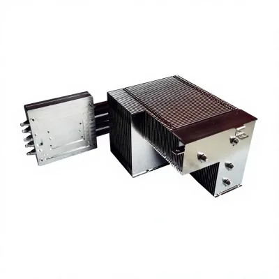 High Power Heat Pipe Folded Fin Heatsink for Industrial Laser and Projection Equipment