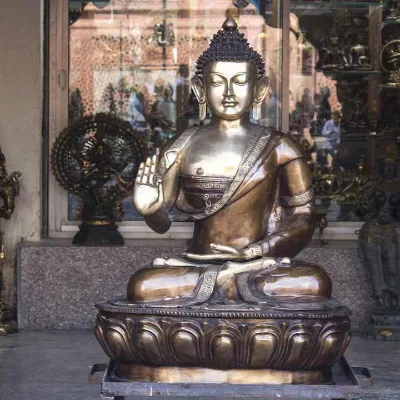 Religious Buddha Statues Bronze Sculpture Customized Shakyamuni Brass Figure