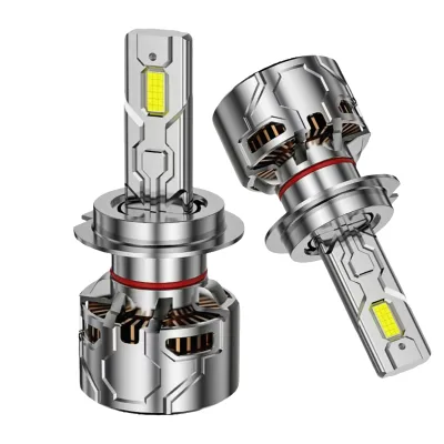 Universal Adaptive LED Headlight Bulb 12V Multi-chip H7 H4 9005 9006 Cooling Fin Auto Parts 12-month Warranty