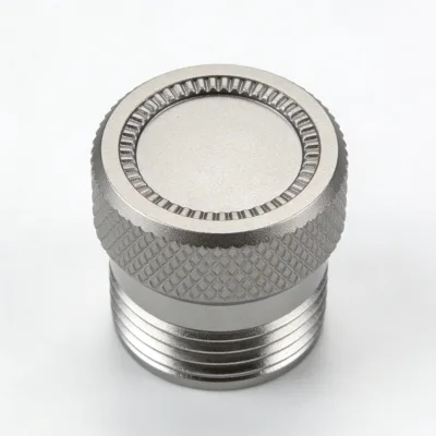 Custom CNC Aluminum  knurled knob Precision Machined Control Knob for Industrial Machinery Automation and Mechanical Component