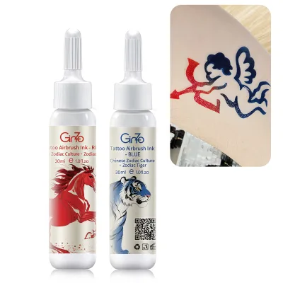 Tattoo Ink Tattoo Chinese Zodiac Pigment for Body Art Painting Beauty Waterproof Temporary Airbrush Tattoo Ink