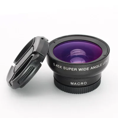 Factory Price 360 Short Videos Magic Camera Phone Lens 2 in 1 37mm Macro Fisheye Wide Angle Camera