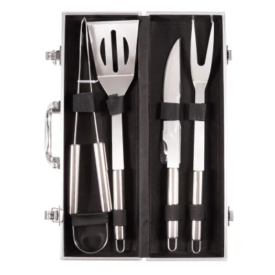 Multi-functional Barbecue Tool Set with a Stainless Steel Portable Box for Home Use