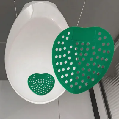AOLQ Premium Heart Shape Urinal Screen Anti Splash PVC Deodorizer Mat for Commercial Restrooms
