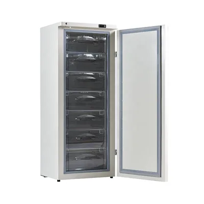 China Laboratory Deep Freezer with 7 Drawers Microprocessor Control Economical -40 Degree Upright Deep Freezer for Hospital