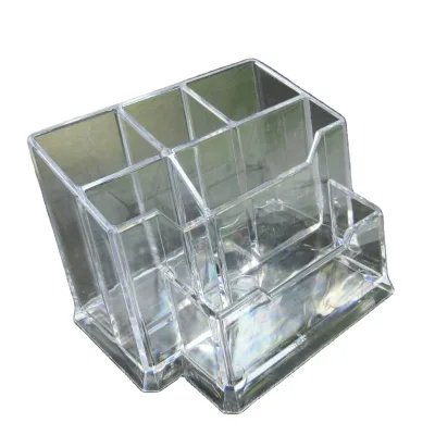 Promotional Gift Office Supplies Multi-functional Organizers Plastic Transparent Display Desktop clear Acrylic Pen Holder