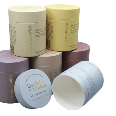 RUNEST Eco-Friendly Embossed PET Film Craft Paper Tube Packaging for Food Tea Cosmetic Luxury Use-Customizable D50*H180mm