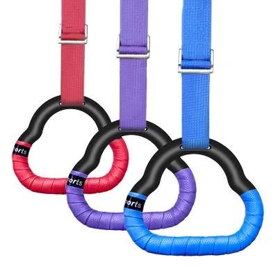 Non-slip Exercise Children Gymnastic Rings with Adjustable Straps