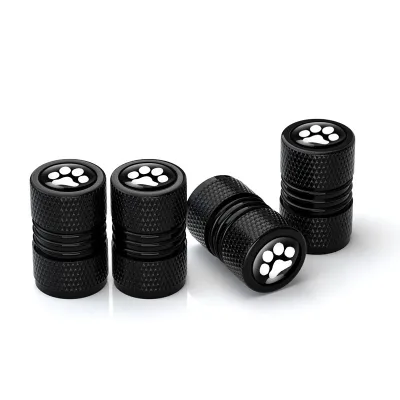 New Footprint Car Tire Valve Cap Aluminum Alloy Anti-Leakage Valve Stem Core Cap Wholesale