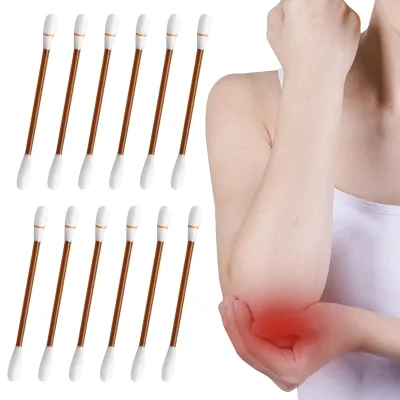 50 Pcs Cotton Iodine Swabs Individually Wrapped - Disposable Iodophor Swabsticks Medical Sanitary First Aid Kit Emergency Care