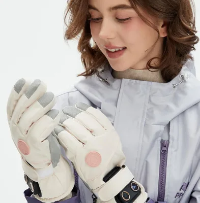 Winter Warm Gloves Outdoor Waterproof Anti-slip Riding Skiing Riding Warm Hand Skiing Riding Heating Gloves for Women Men