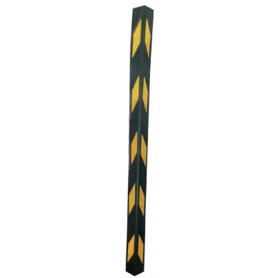 Factory Oulet150cm Parking Lot Yellow Rubber Reflective Square Corner Guard Protector