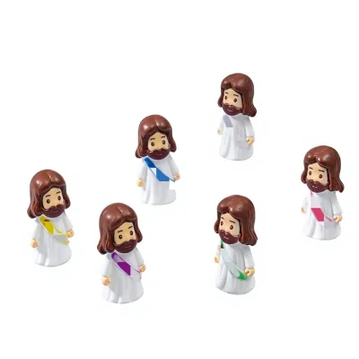Micro Landscape Garden Decor Christian Spiritual Small Resin Jesus Christ Figure Desktop Ornament Religious Souvenir Gift Ideas